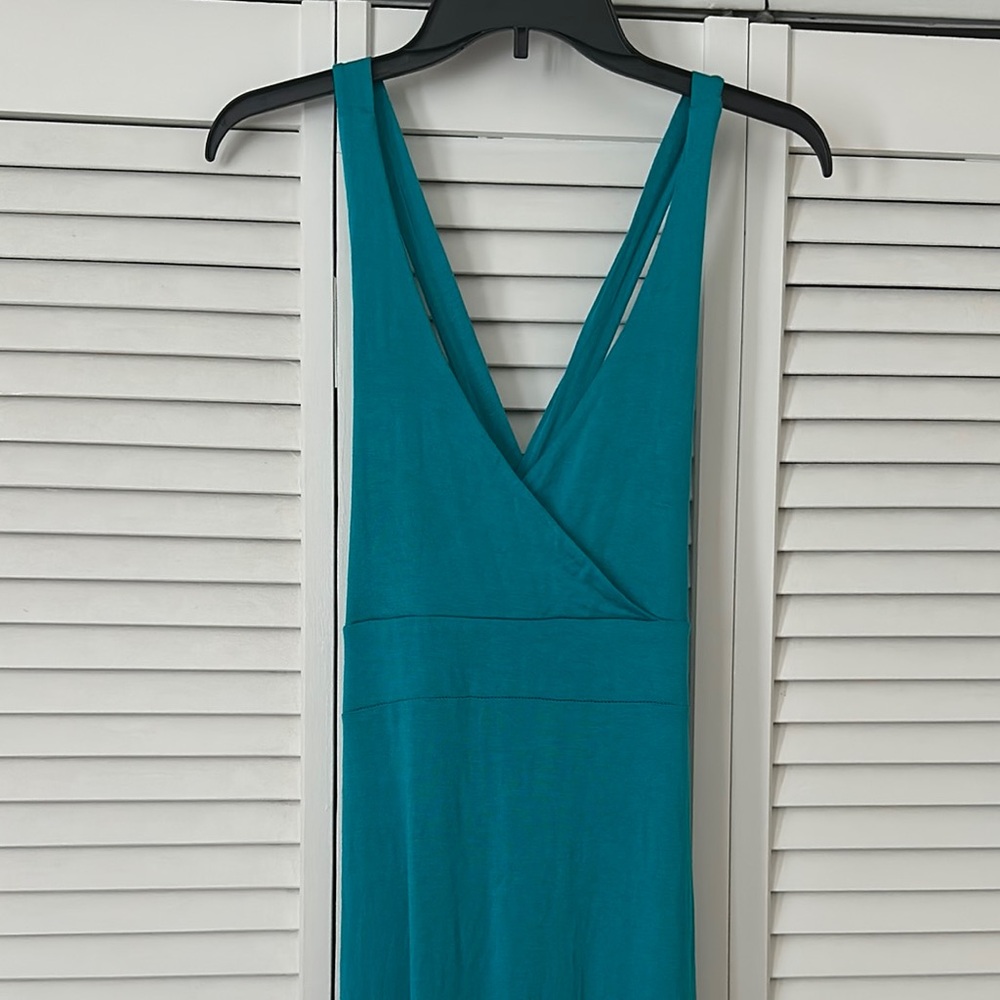 Blue Teal Sleeveless maxi Dress